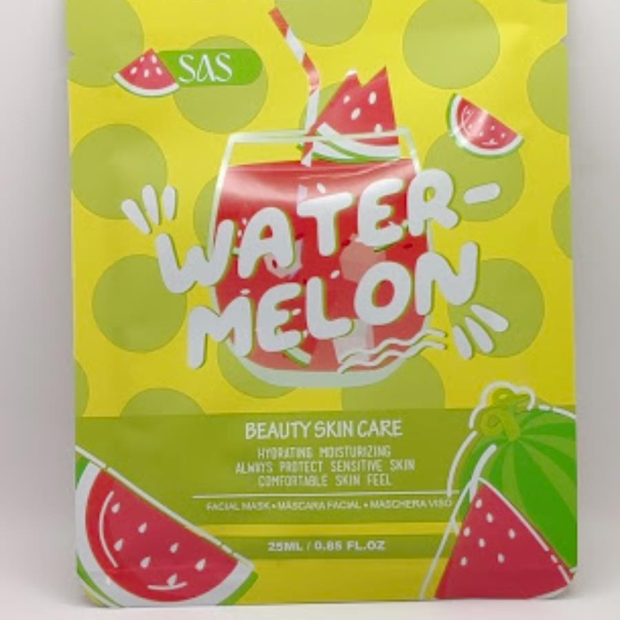 SAS Watermelon Sheet Mask – Mascarilla Facial Hidratante de Sandía (25 ml)